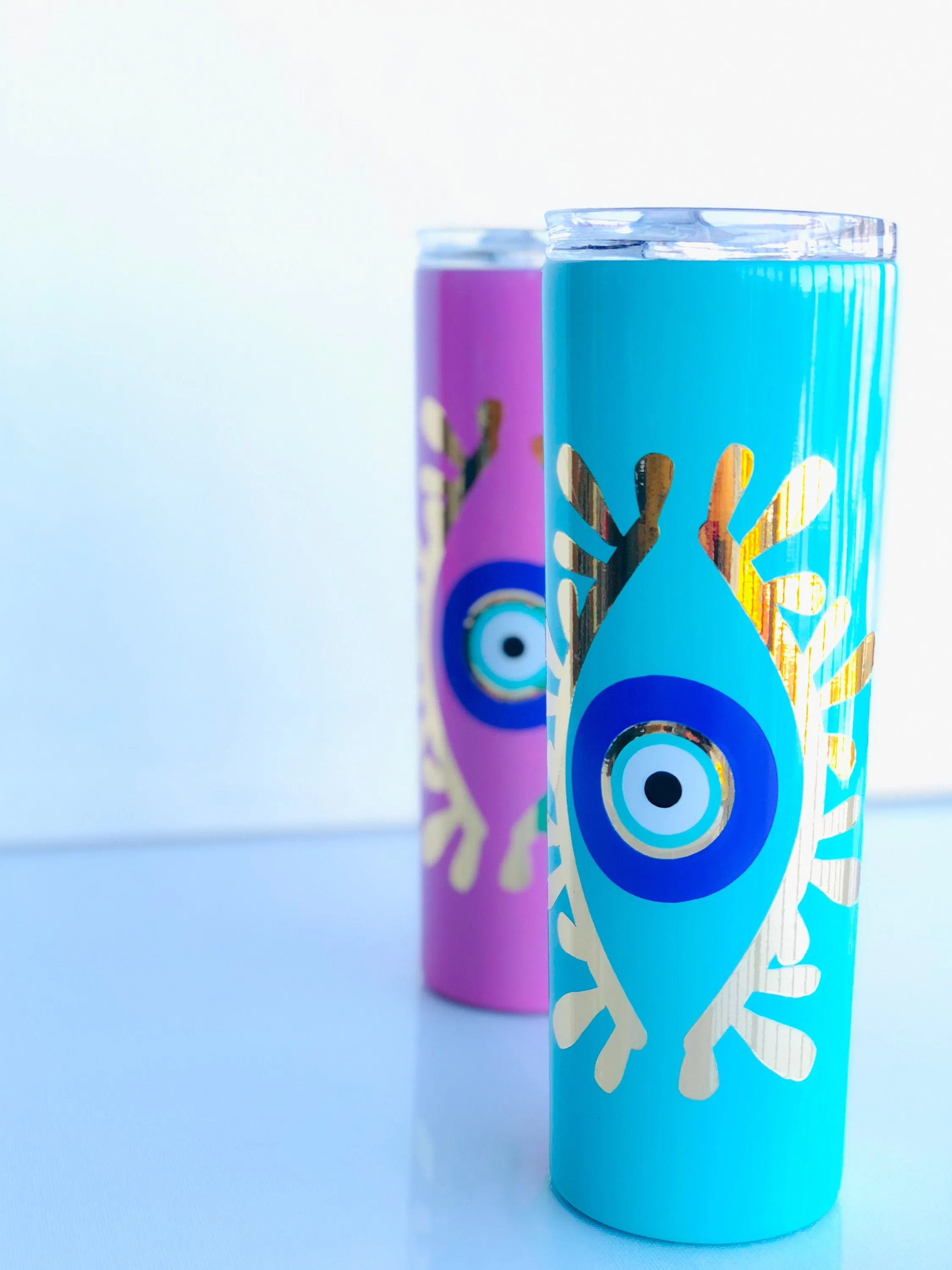 Evil Eye Design Amida By Zaa Personalized Tumbler With Your Name 20 ounces Custom Tumbler Evil Eye Protection