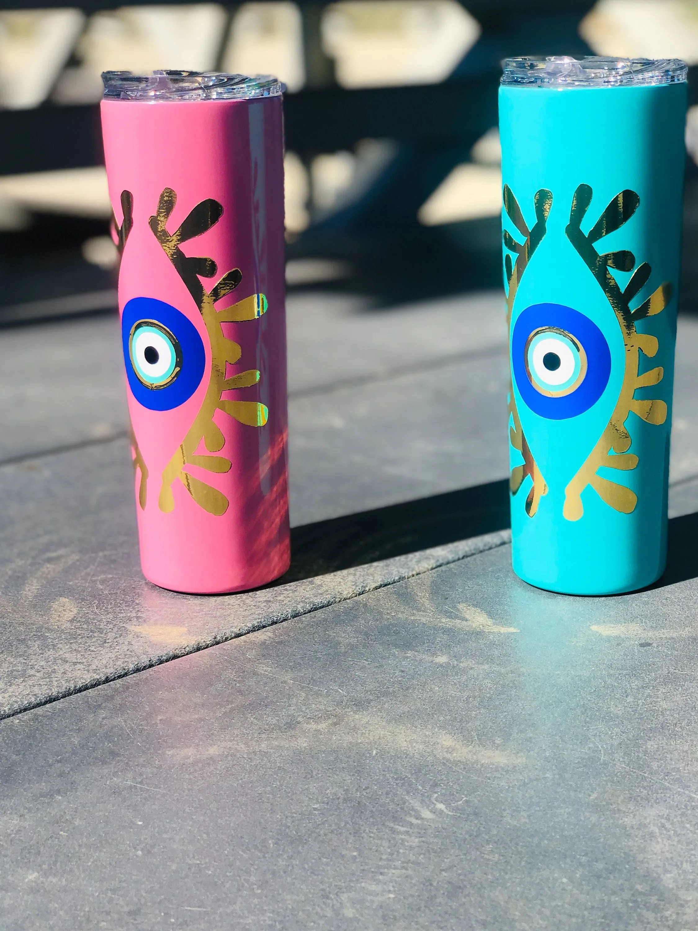 Evil Eye Design Amida By Zaa Personalized Tumbler With Your Name 20 ounces Custom Tumbler Evil Eye Protection