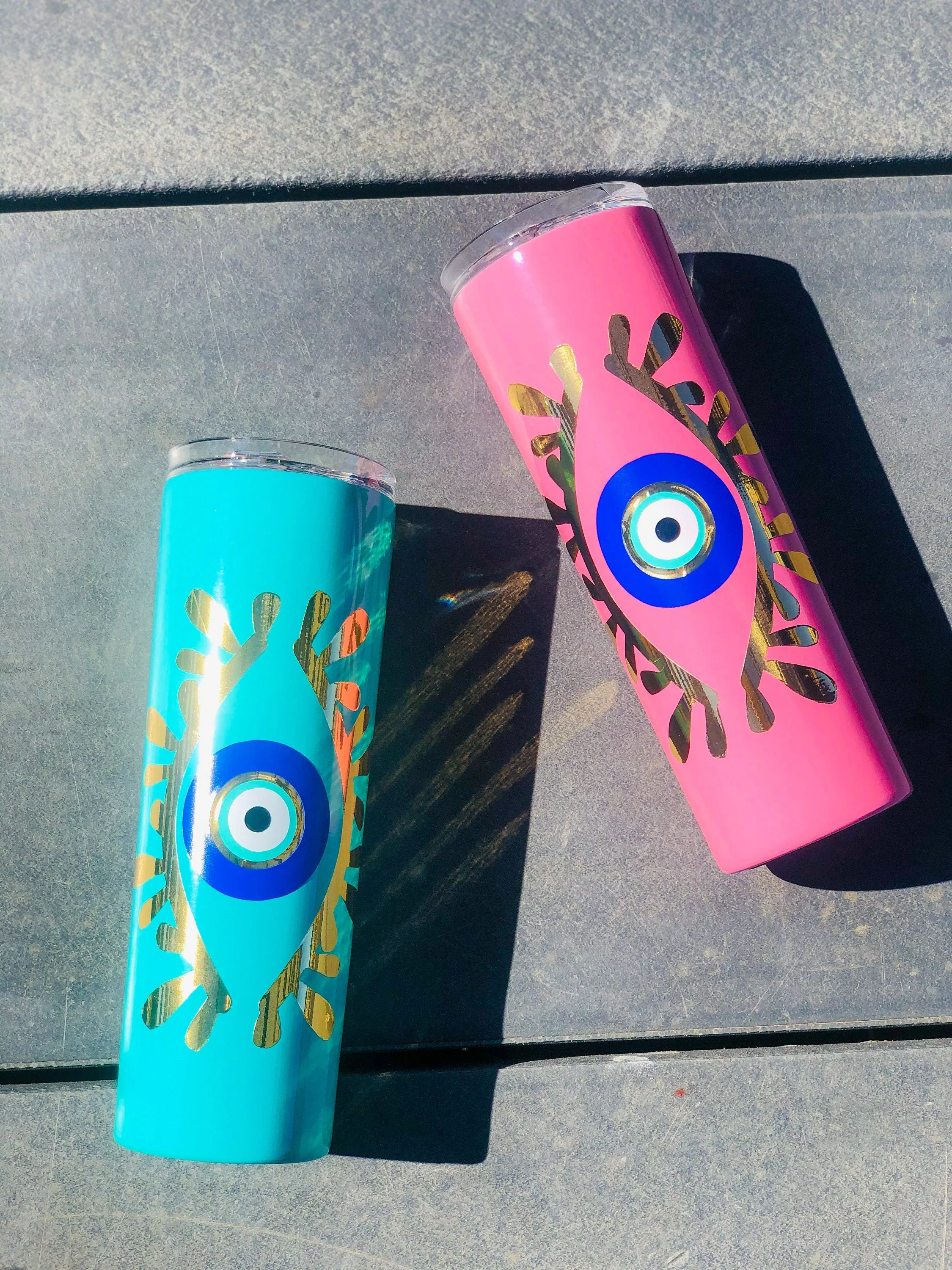 Evil Eye Design Amida By Zaa Personalized Tumbler With Your Name 20 ounces Custom Tumbler Evil Eye Protection