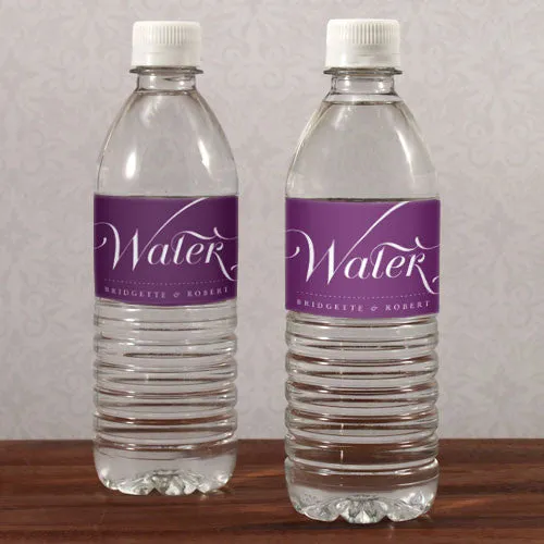 Expressions Water Bottle Label Red Background With White Text