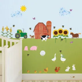 Farm Wall Decals – Peel & Stick Farm Theme Wall Mural Sticker Kit - MINI SET