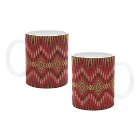 Fire Feather Red White Mug(11OZ)