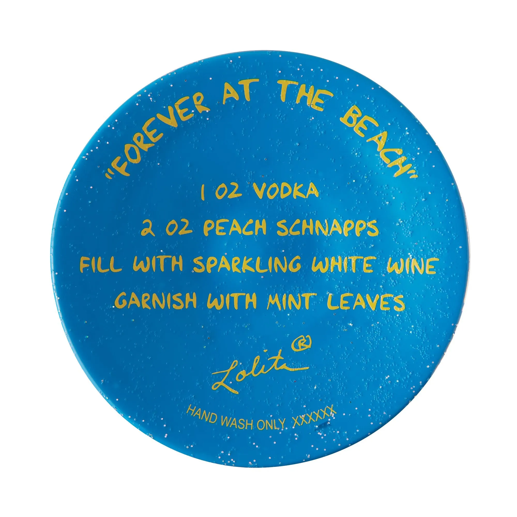 Forever at the Beach Hand Painted Wine Glass