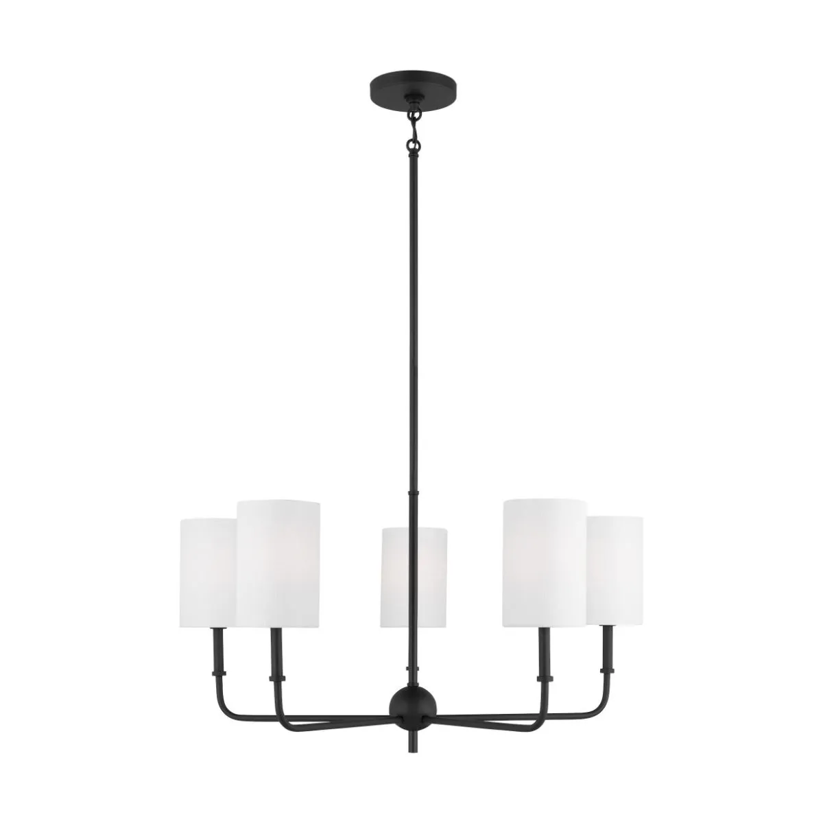 Foxdale 5 Lights LED Chandelier Black finish