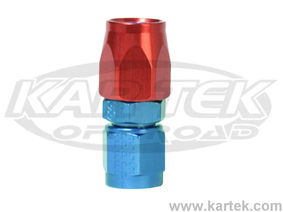 Fragola AN -20 Blue And Red Anodized Aluminum Series 3000 Cutter Style Straight Hose Ends