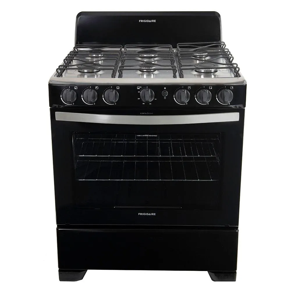 Frigidaire Gas Range 30" with 6 Burners in Black