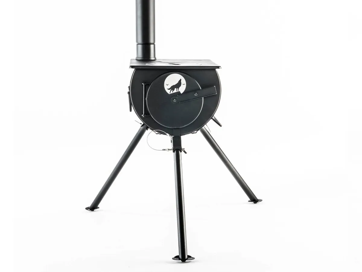 Frontier Stove with Tipi Flue Kit