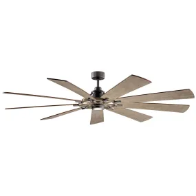 Gentry XL 85" LED Ceiling Fan in Anvil Iron