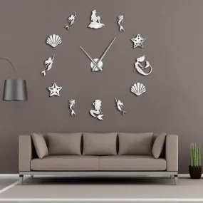 Giant Wall Clock: Mermaid