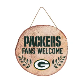 Green Bay Packers NFL Wood Stump Sign