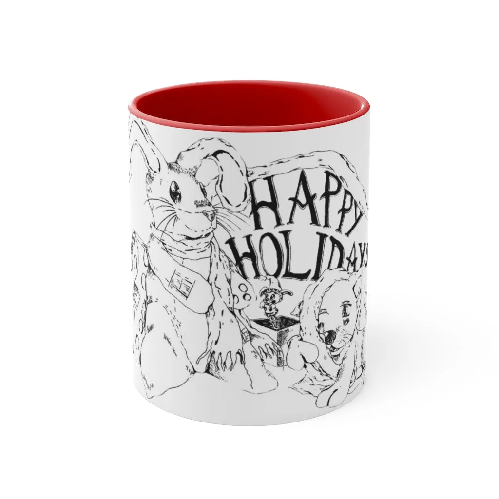 Happy Holidays Accent Mug