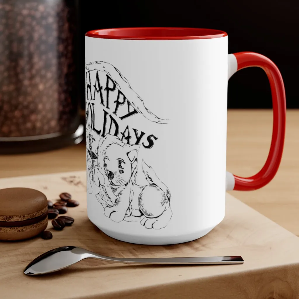 Happy Holidays Accent Mug