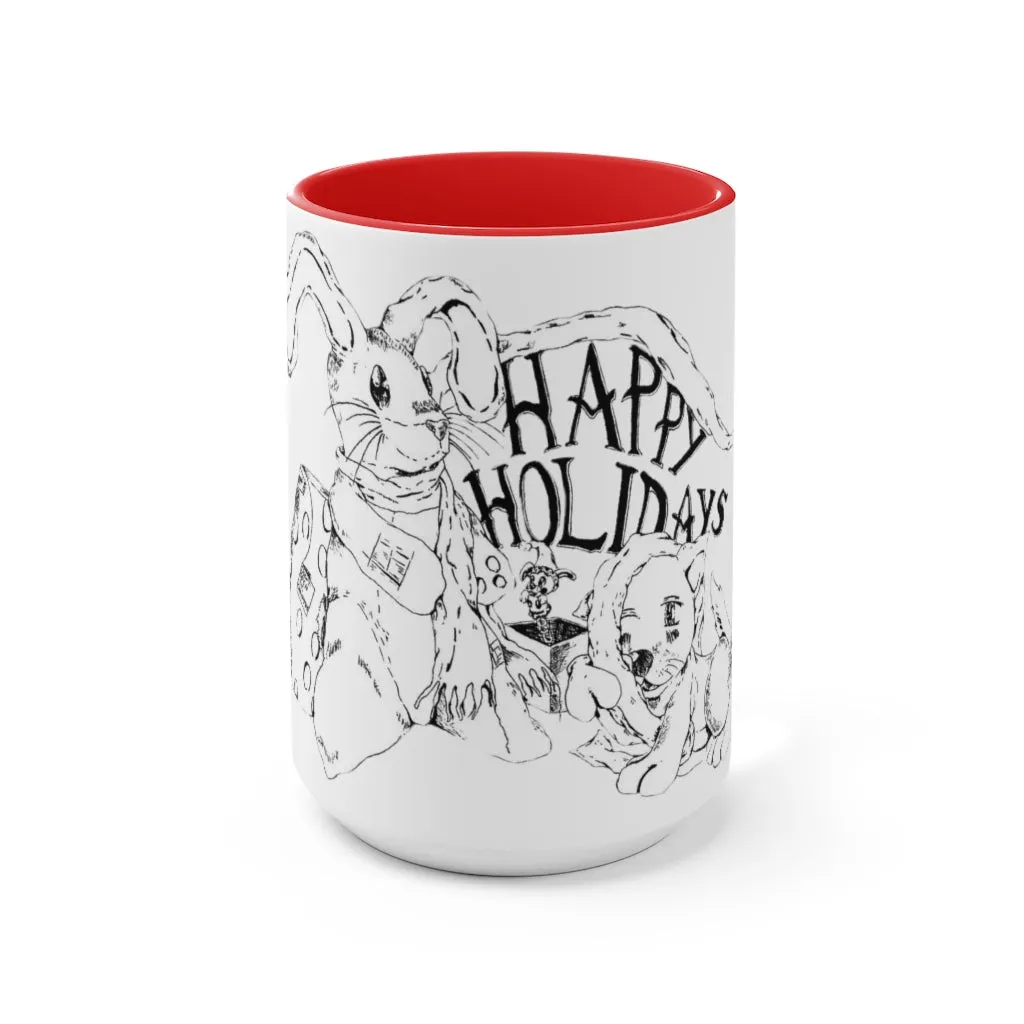 Happy Holidays Accent Mug