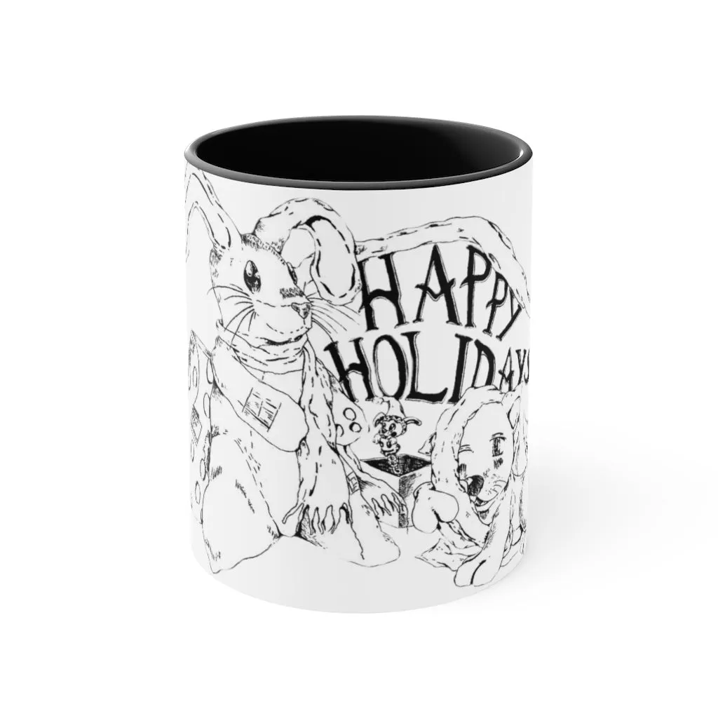 Happy Holidays Accent Mug