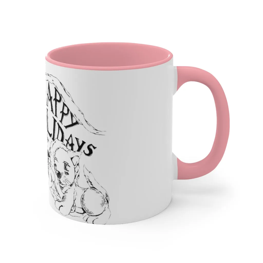 Happy Holidays Accent Mug