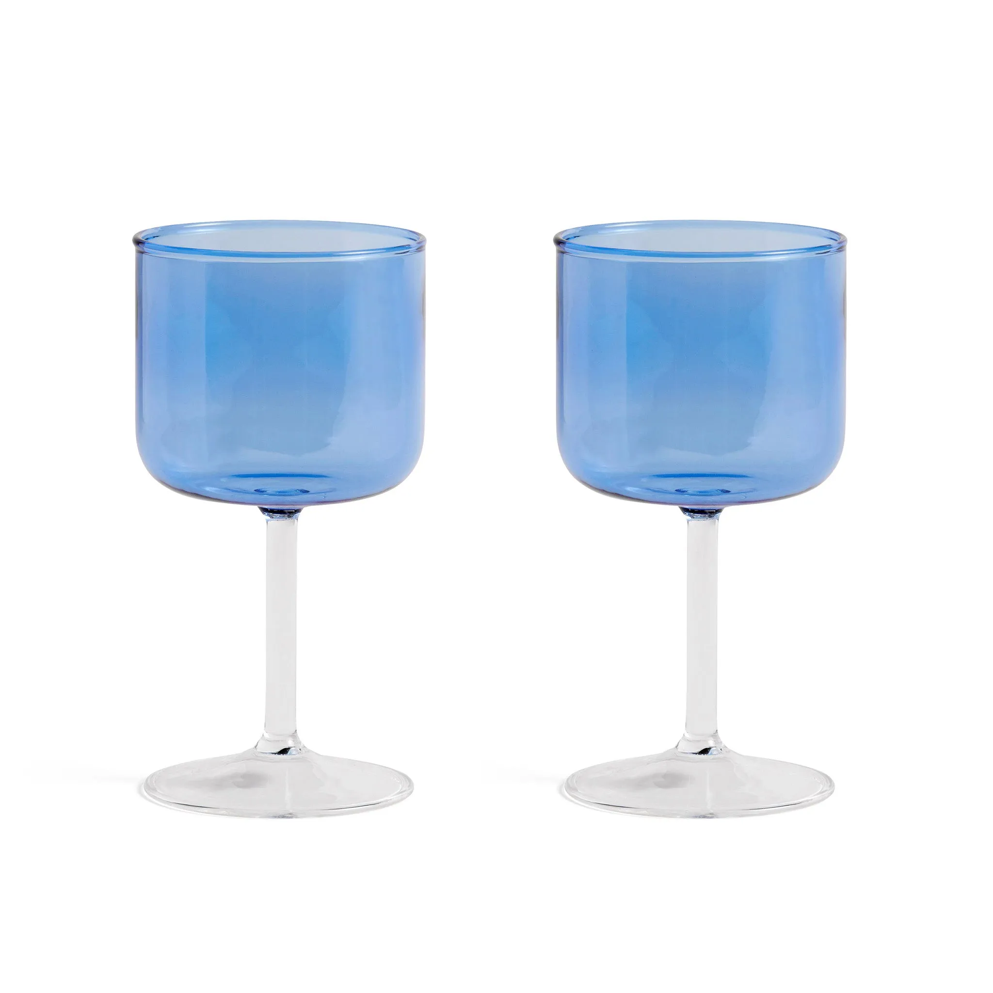 HAY Tint Wine Glasses - Set of 2 - Light Blue/ Clear