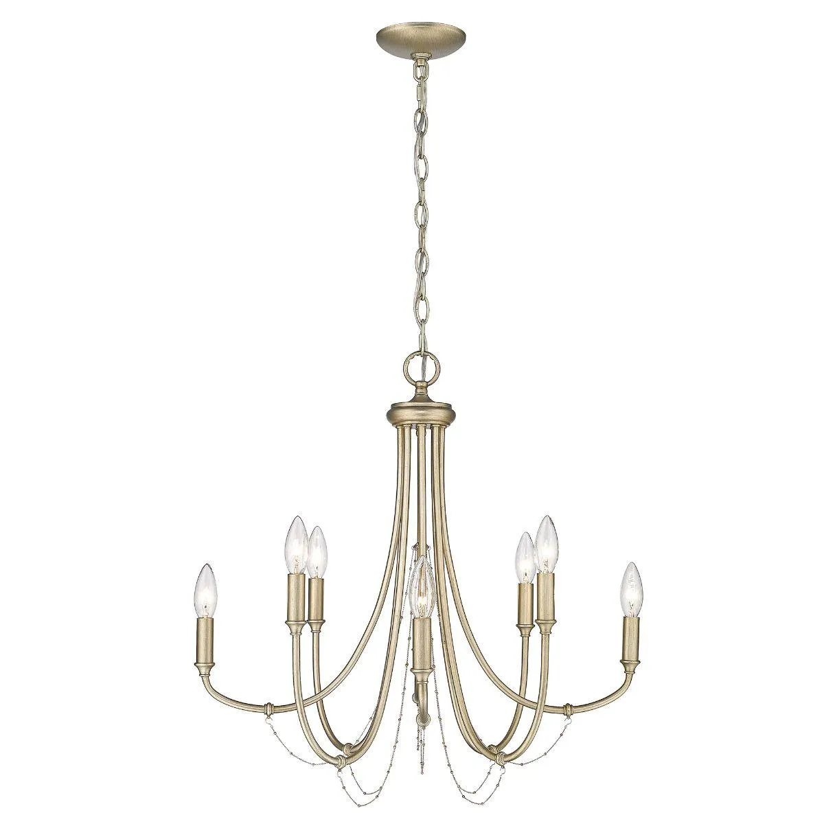 Kamila 8 lights 24 in. Chandelier Gold Finish