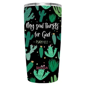 Kerusso 20 oz Stainless Steel Tumbler Cactus