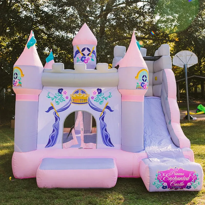 KidWise Princess Enchanted Castle With Slide Bounce House