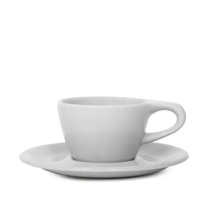 Lino Single Cappuccino Cup & Saucer - Grey (5oz/148ml)