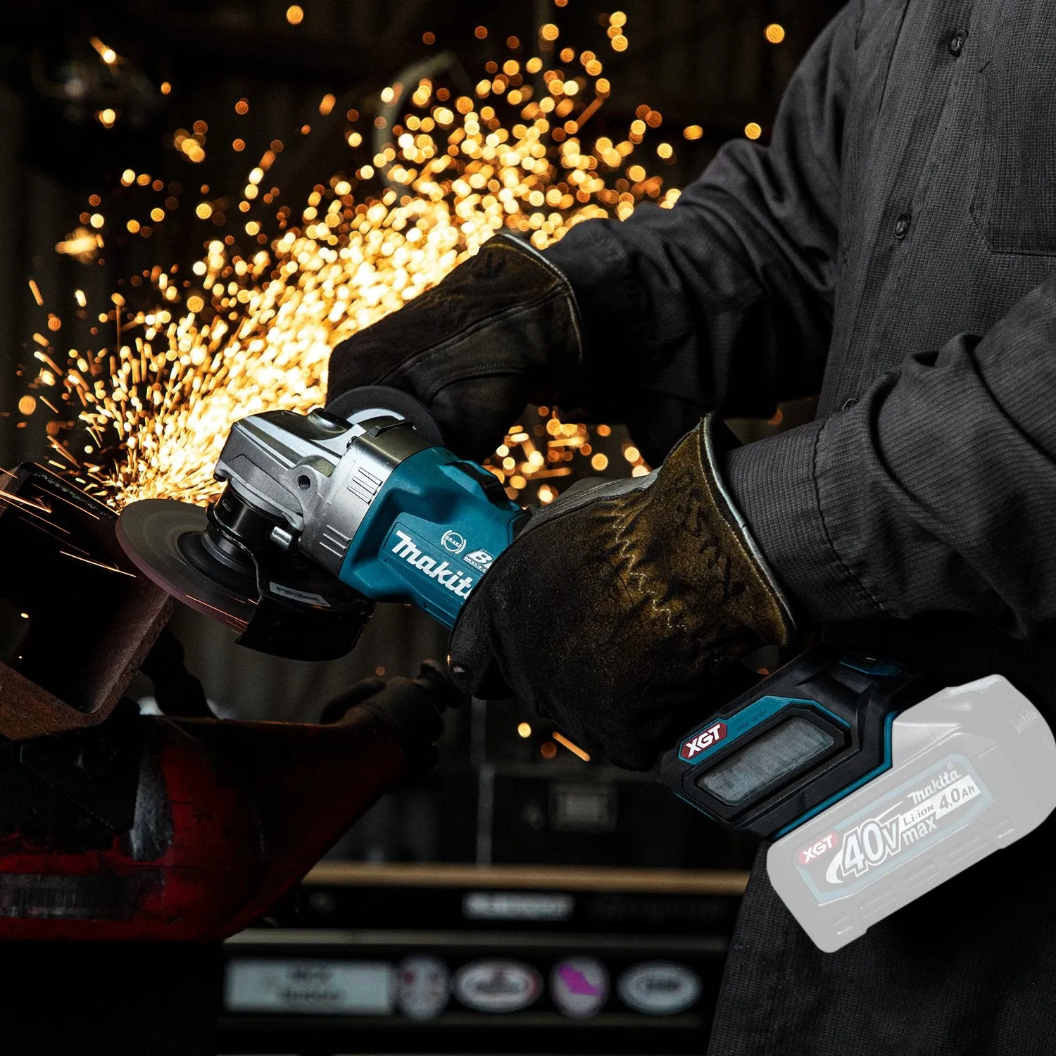 Makita (GAG04Z) 40V max XGT® Brushless 4‑1/2” / 5" Angle Grinder, w/Electric Brake, AWS® Capable (Tool Only)