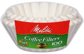 Melitta 62993 Basket Coffee Filter, Cup, Paper, White :PK100: QUANTITY: 1