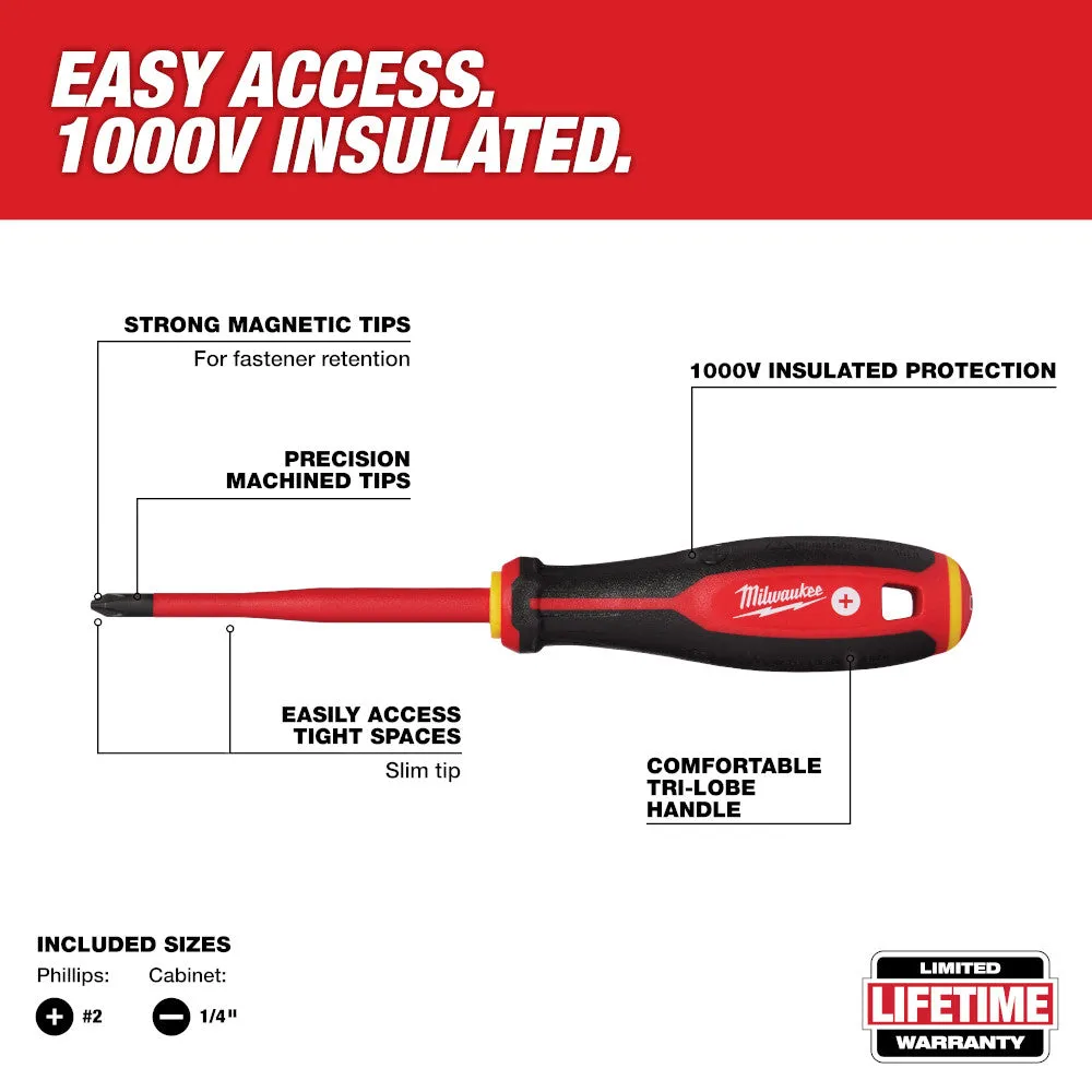 Milwaukee 48-22-2215 1000V Insulated Electricians Hand Tool Set - 5 PC