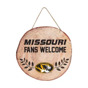 Missouri Tigers NCAA Wood Stump Sign