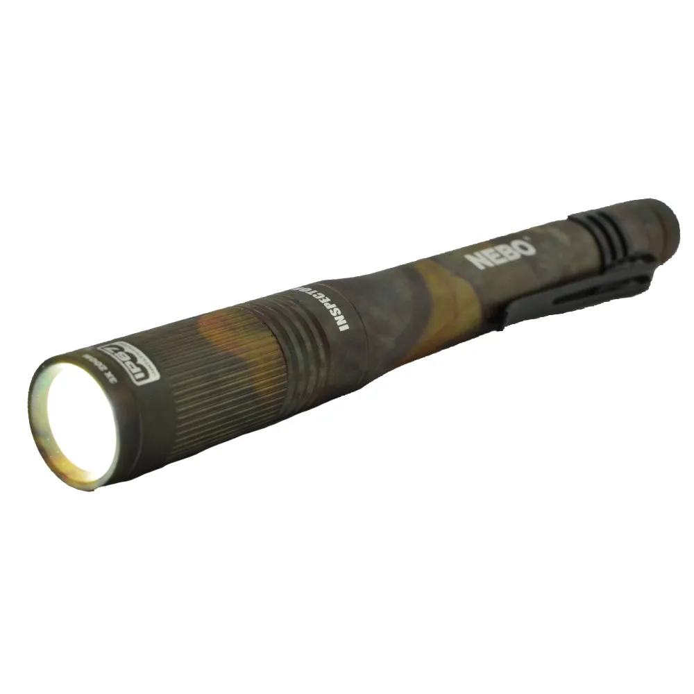 NEBO INSPECTOR 180 Lumen 3x Adjustable Zoom Waterproof Flashlight Penlight 6798 (Camo)