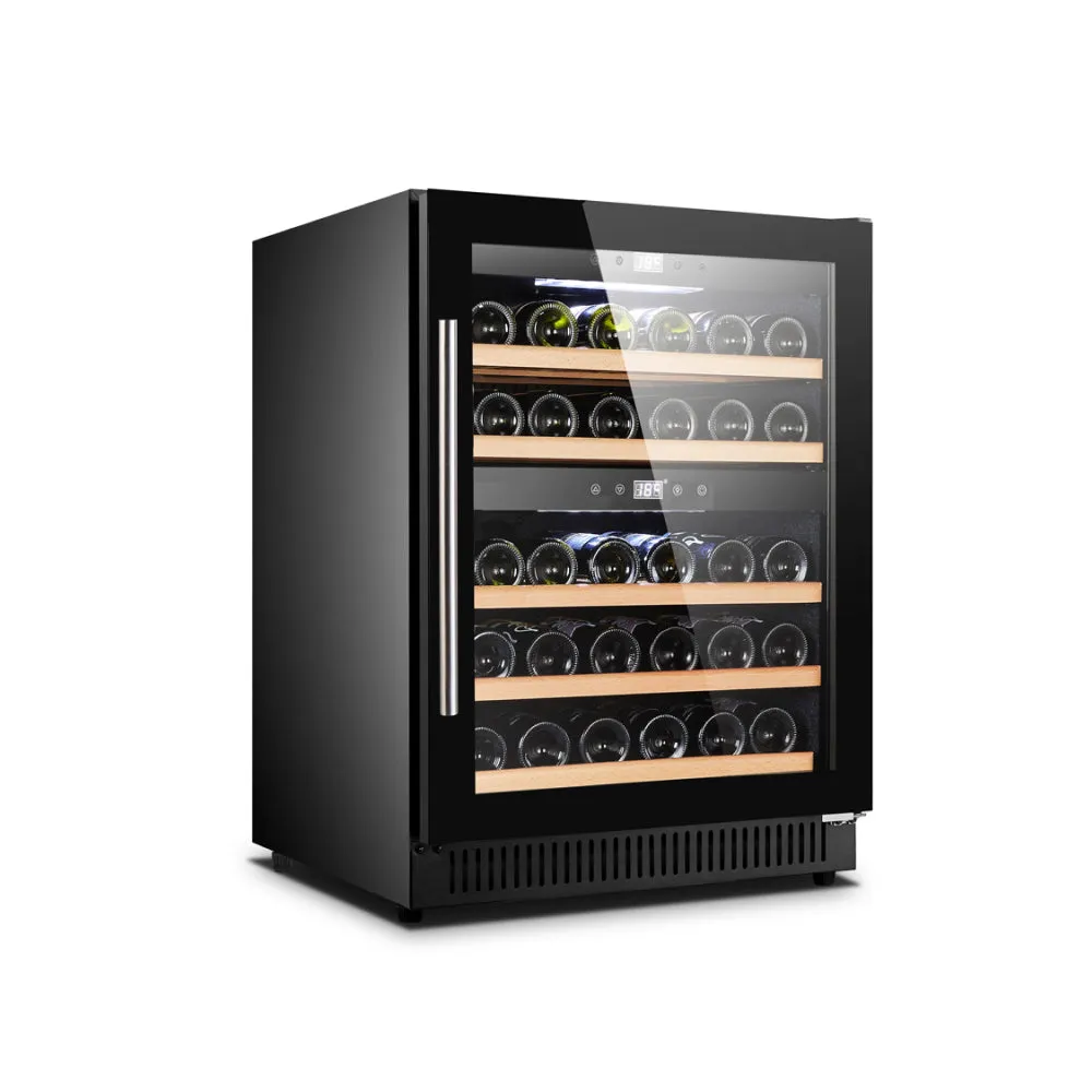 Nella 23" Dual Zone Black Glass Wine Cooler, 40 Bottle - 48260