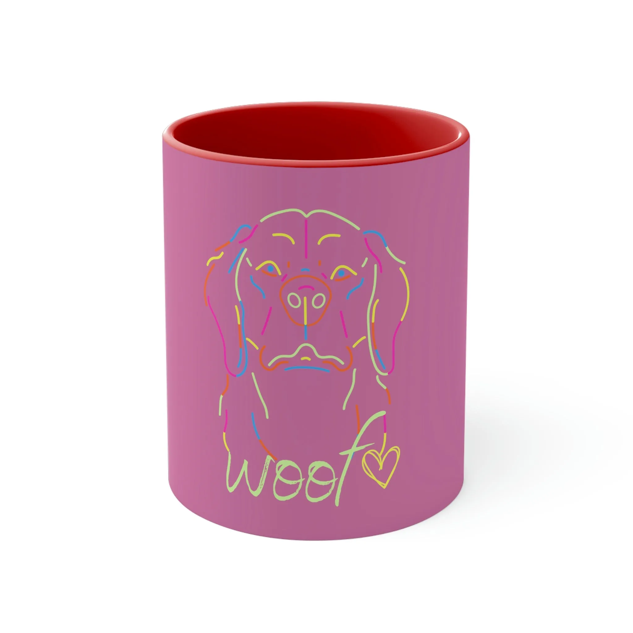 Neon Dog Accent Coffee Mug, 11oz (POD)