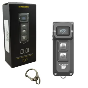 Nitecore TUP 1000 Lumen Rechargeable Pocket Light OLED Display Flashlight Grey