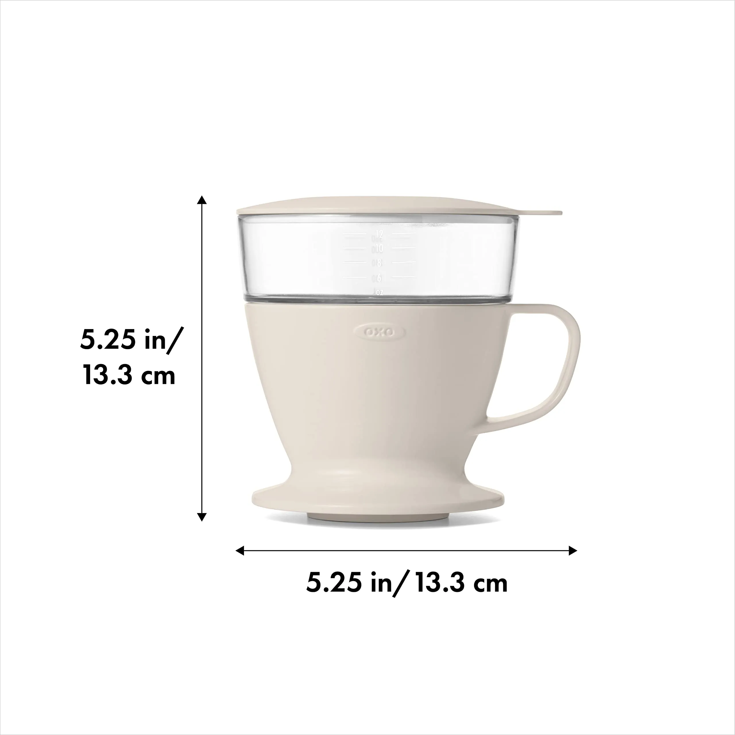 OXO Brew Single Serve Pour-Over Coffee Maker, 12 ounces, White