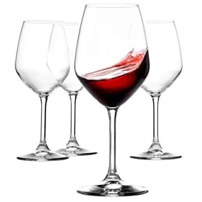 Paksh Novelty Italian Red Wine Glasses - 18 Ounce - Wine Glass Clear (Set of 4)