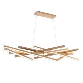 Parallax 55 in. 8 Lights LED Chandelier Brass finish