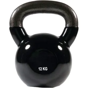 Prokick Vinyl Half Coating Kettle Bell for Gym & Workout - Black