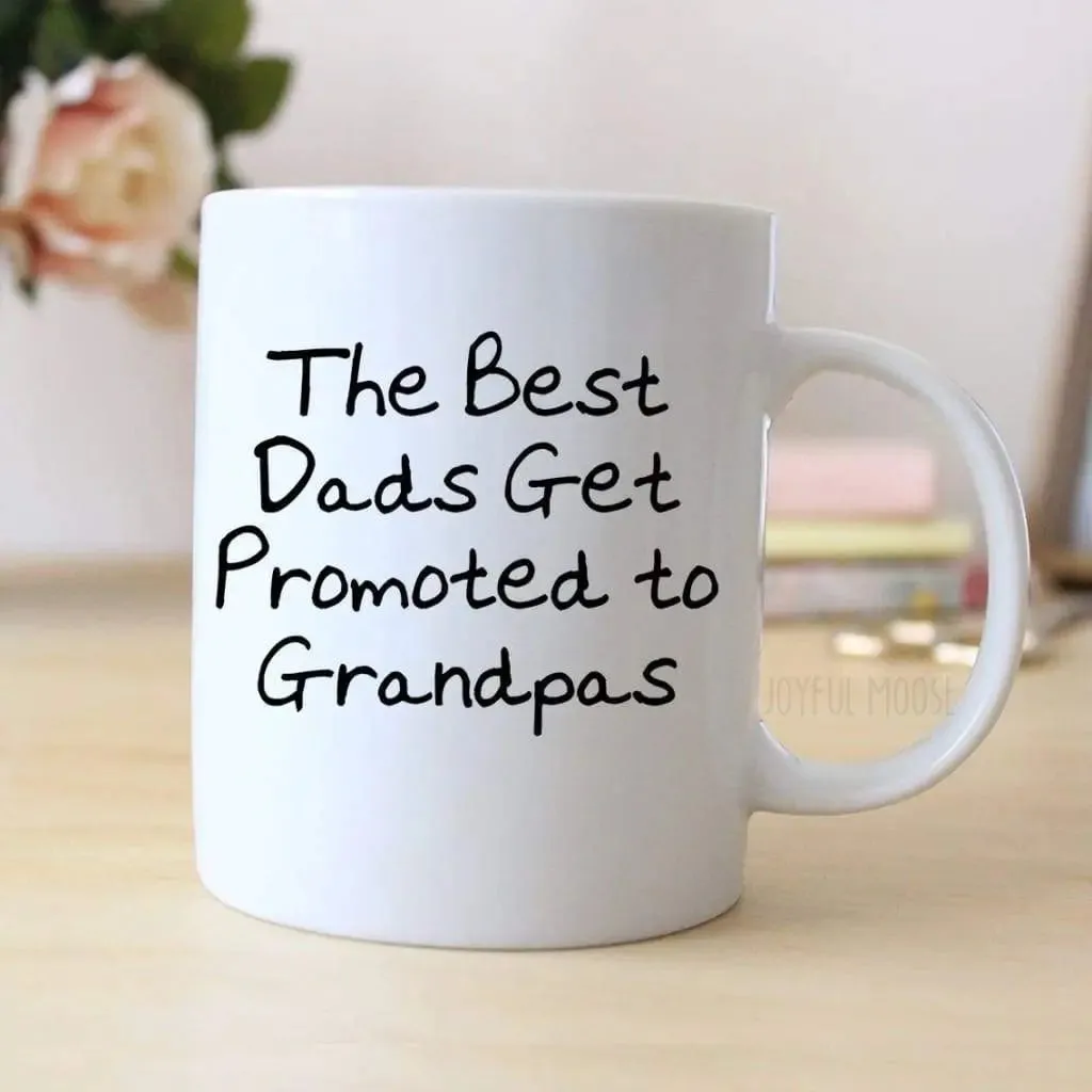 Promoted to Grandpa Coffee Mug - Unique Gift for Expecting Grandfathers - Pregnancy Announcement Idea