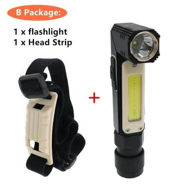 Rechargeable Magnetic Adjustable Camping Flashlight