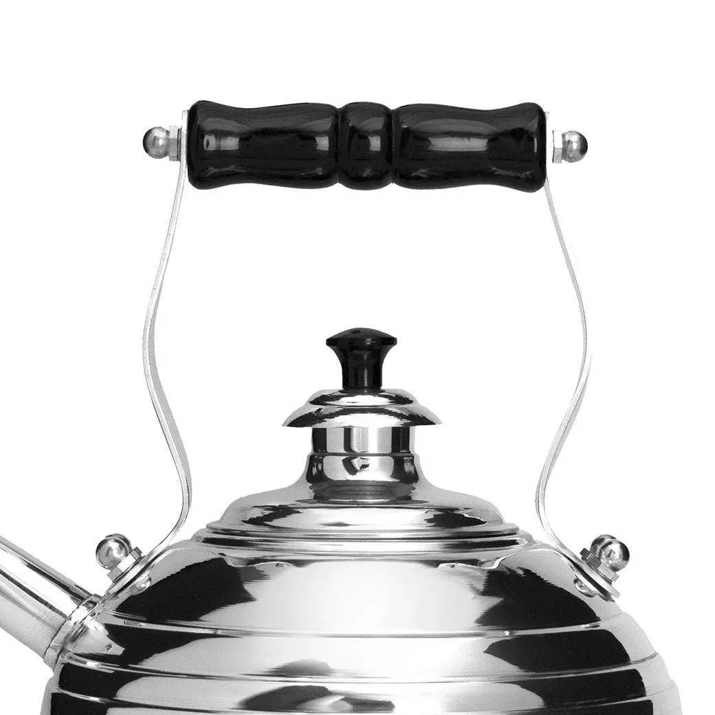 Richmond Beehive Chromed Copper Whistling Tea Kettle for Gas Stovetops - No. 11