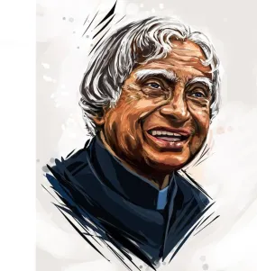 SHIVOID®Abdul Kalam Wall Sticker Poster - APJ Abdul Kalam Sticker - Self-Adhesive Sticker (30.48 cm, Pack of 1)