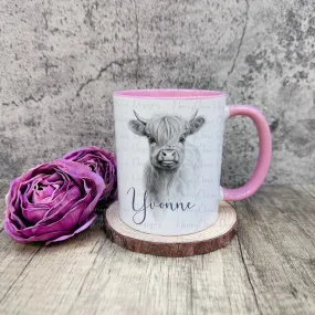 Sketch Design Highland Cow Mug