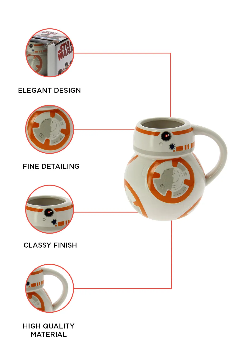 Star Wars Ceramic BB-8 3D Mug