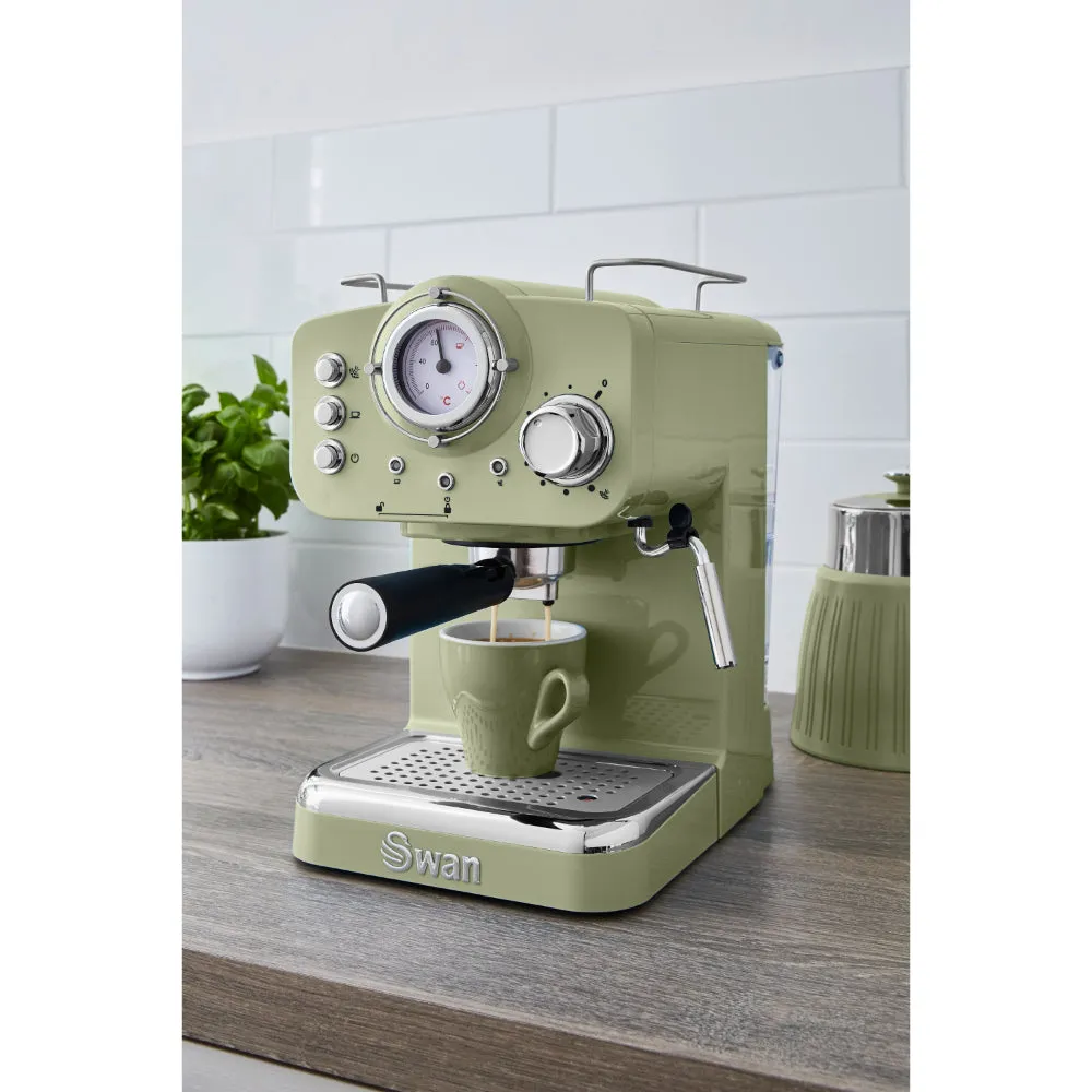 Swan Pump Espresso Coffee Machine  - Green