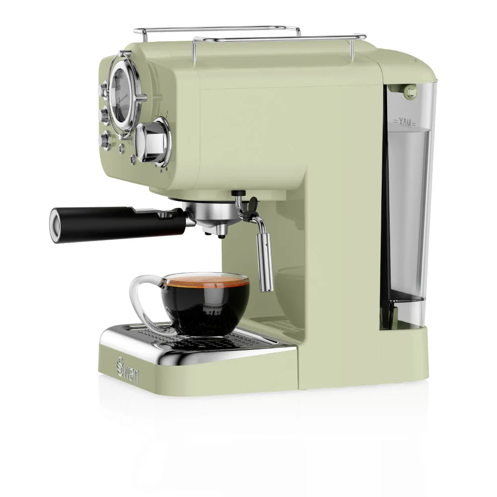 Swan Pump Espresso Coffee Machine  - Green