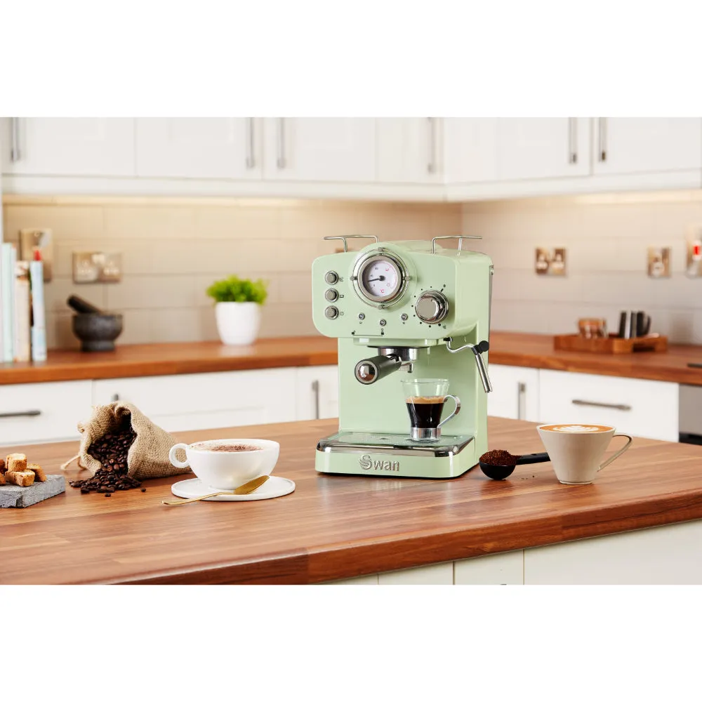 Swan Pump Espresso Coffee Machine  - Green