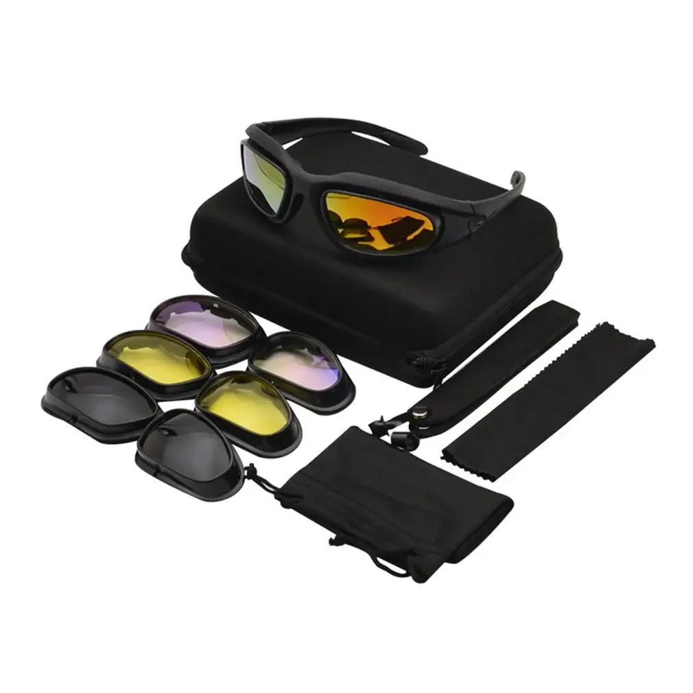 Tactical Safety Padded Glasses With 4 Lens Options and Soft Case