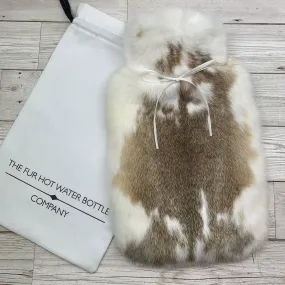 The Fur Hot Water Bottle Company | Rabbit Fur Luxury Hot Water Bottle | Sustainable Hot Water Bottle | Large - #237