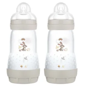 The MAM Easy Start™ Anti-Colic Self-Sterilising Bottle 260ml - 2  months - 2 Pack - Taupe