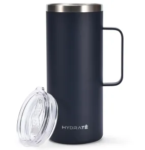 Tumbler With Handle 32oz, Dark Cyan - Stainless Steel Reusable Travel Mug, Metal