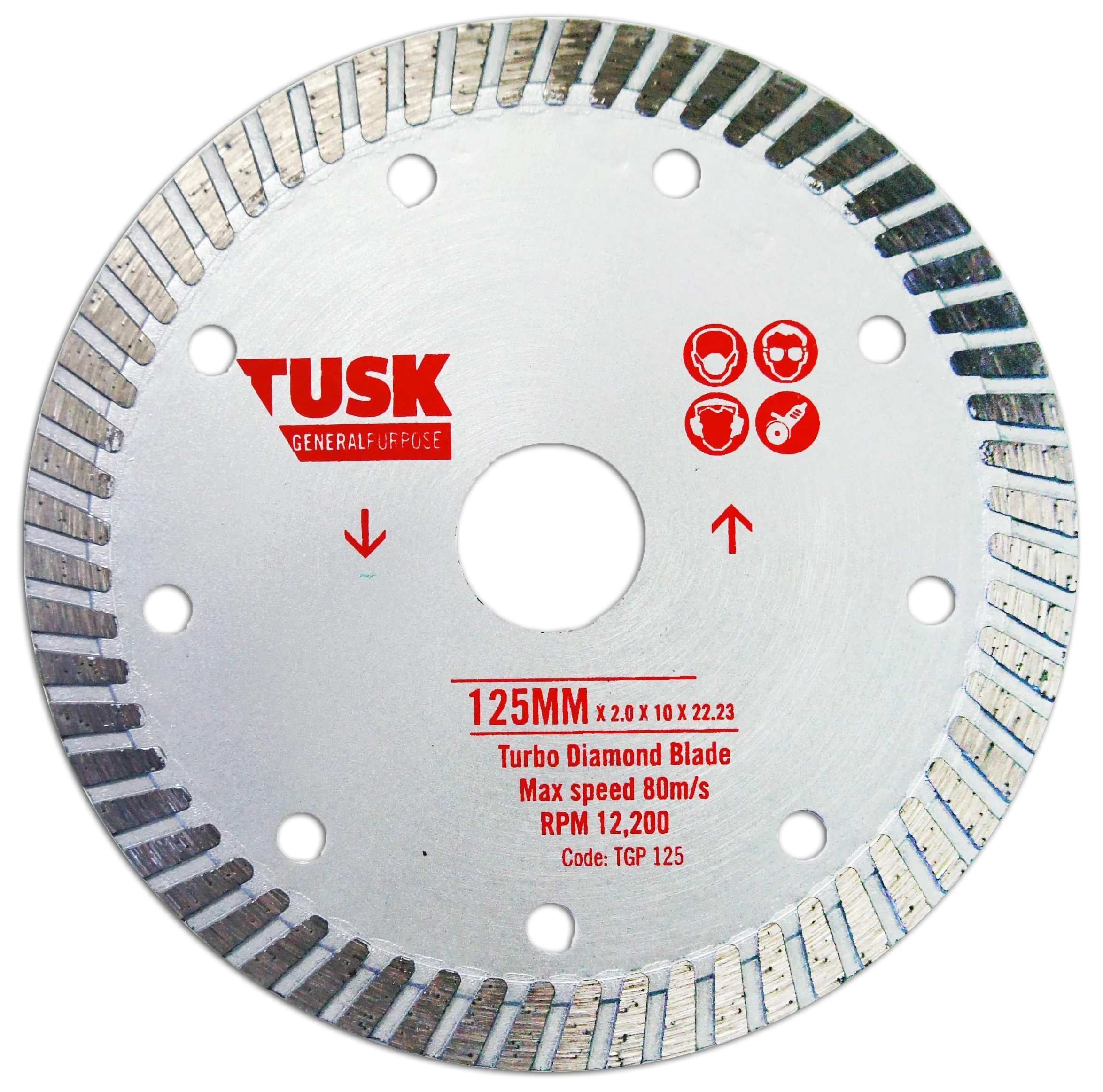 Turbo General Purpose Blades - 125 x 2.0/1.4 x 10  x 22.23 (22.23/20)